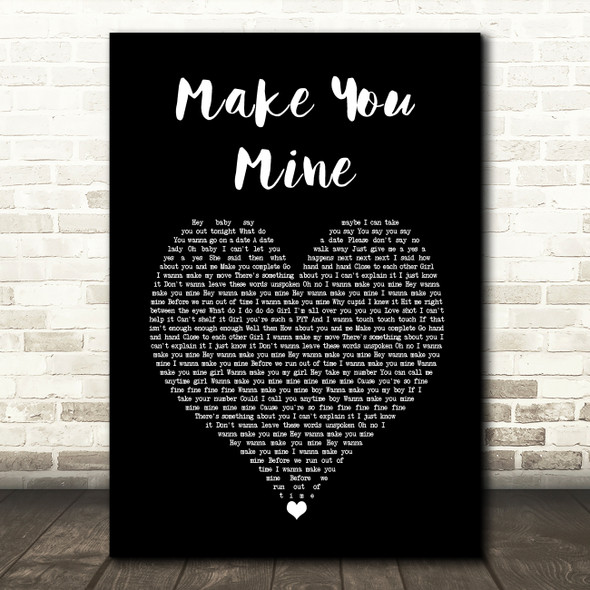 Talay Riley Make You Mine Black Heart Song Lyric Music Art Print