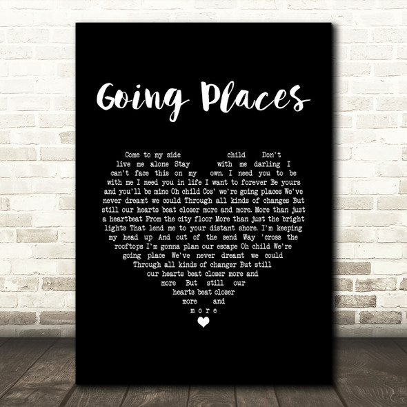 Paul Weller Going Places Black Heart Song Lyric Music Art Print