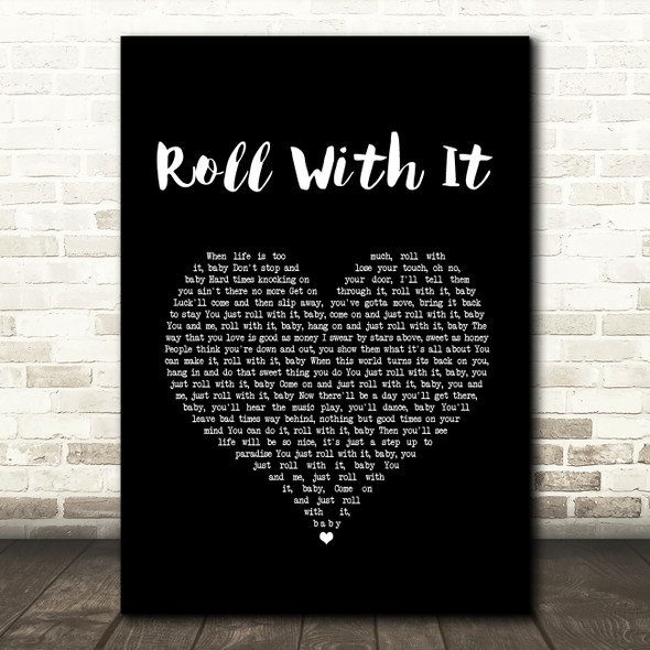 Steve Winwood Roll With It Black Heart Song Lyric Music Art Print