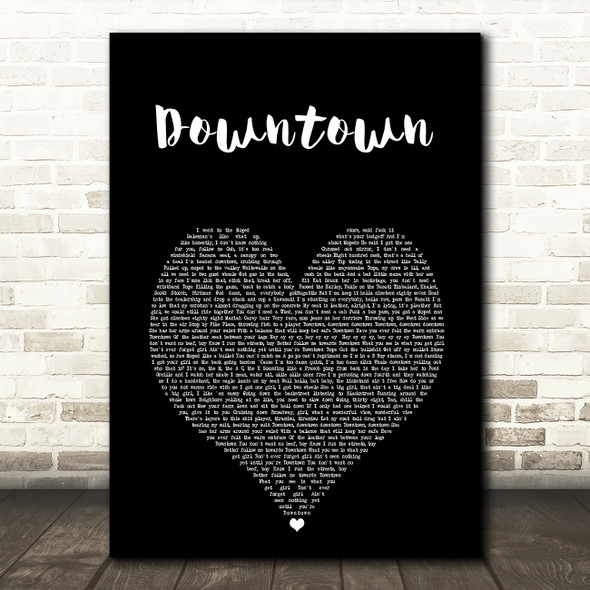 Macklemore & Ryan Lewis Downtown Black Heart Song Lyric Music Art Print