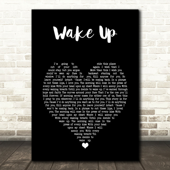 Coheed and Cambria Wake Up Black Heart Song Lyric Music Art Print