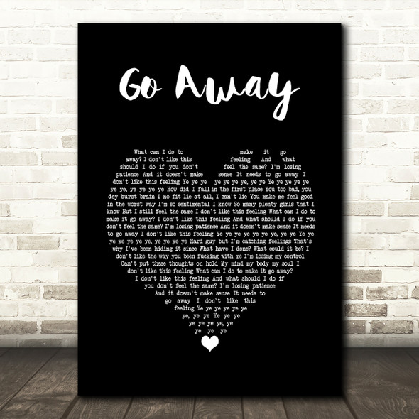 Fireboy DML Go Away Black Heart Song Lyric Music Art Print