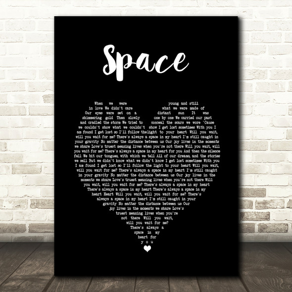 Biffy Clyro Space Black Heart Song Lyric Music Art Print