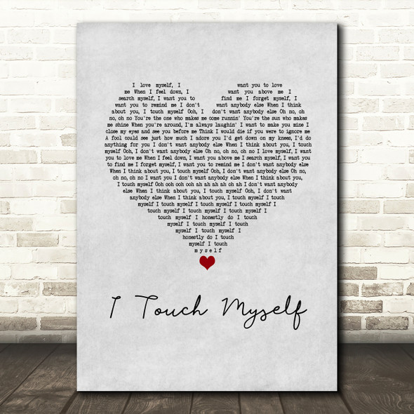 Divinyls I Touch Myself Grey Heart Song Lyric Music Art Print