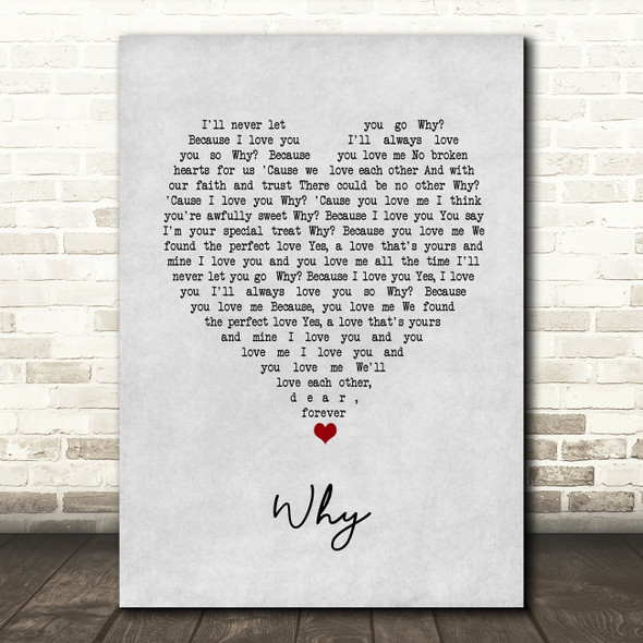 Anthony Newley Why Grey Heart Song Lyric Music Art Print