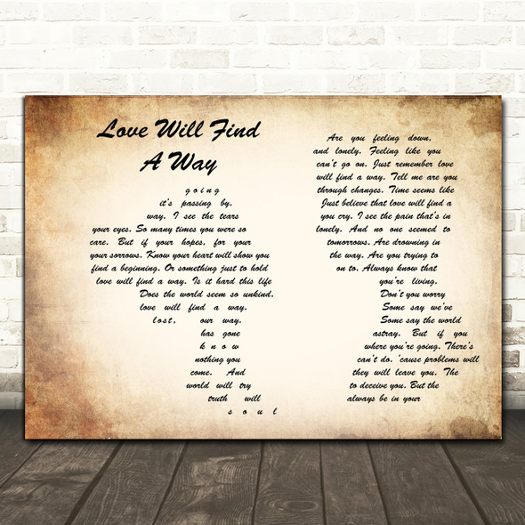 Lionel Richie Love Will Find A Way Man Lady Couple Song Lyric Music Art Print