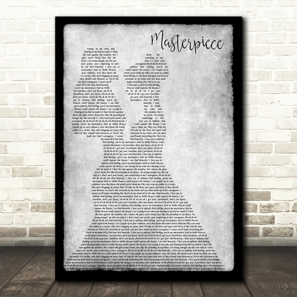 JP Cooper Masterpiece Lesbian Couple Two Ladies Dancing Grey Song Lyric Music Art Print