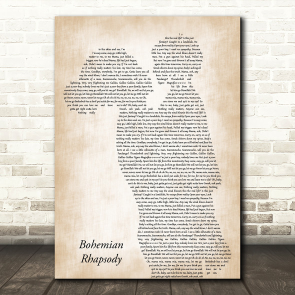 Queen Bohemian Rhapsody Mother & Child Song Lyric Music Art Print