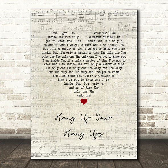 Paul Woolford Hang Up Your Hang Ups Script Heart Song Lyric Music Art Print