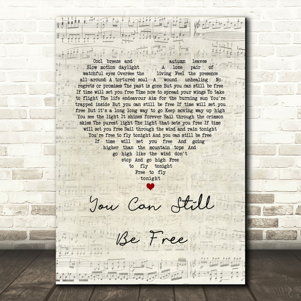 Savage Garden You Can Still Be Free Script Heart Song Lyric Music Art Print