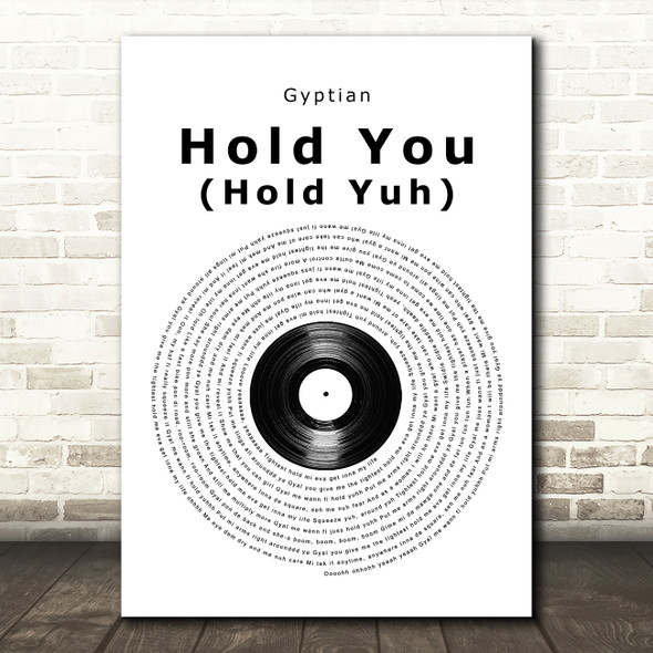 Gyptian Hold You (Hold Yuh) Vinyl Record Song Lyric Music Art Print