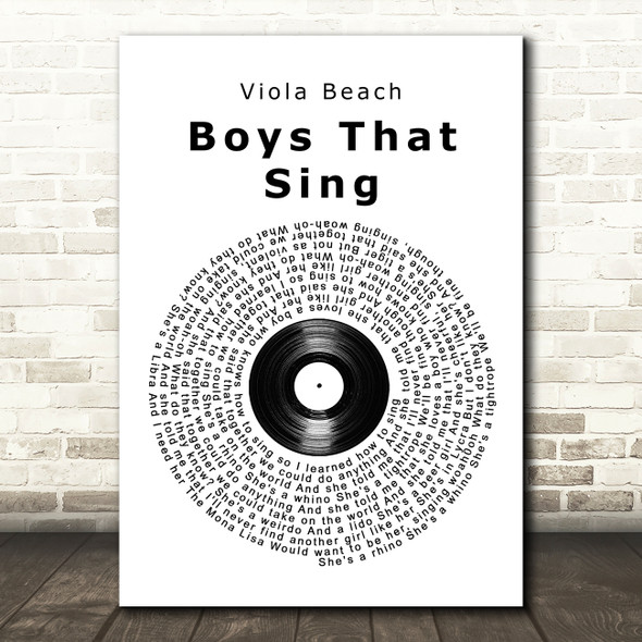 Viola Beach Boys That Sing Vinyl Record Song Lyric Music Art Print