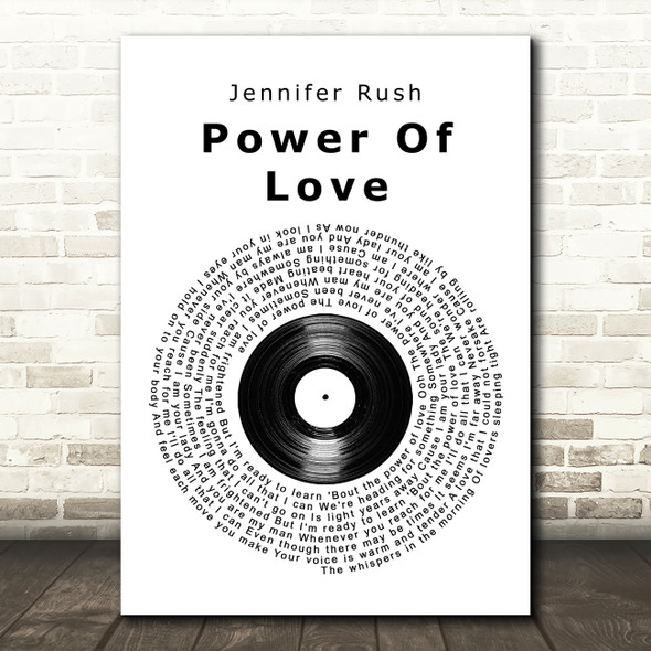 Jennifer Rush Power Of Love Vinyl Record Song Lyric Music Art Print