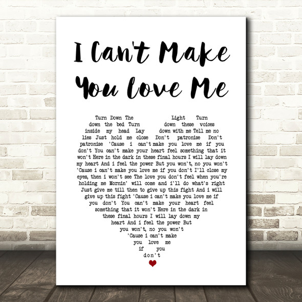 Bonnie Raitt I Can't Make You Love Me Song Lyric Quote Print 