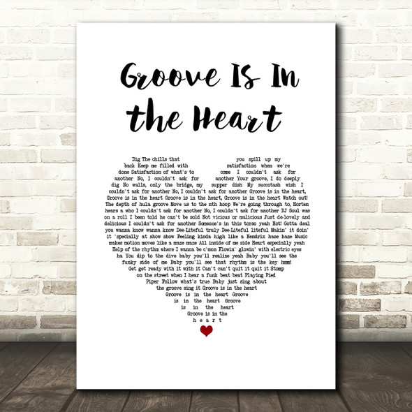 Deee-Lite Groove Is In the Heart White Heart Song Lyric Music Art Print