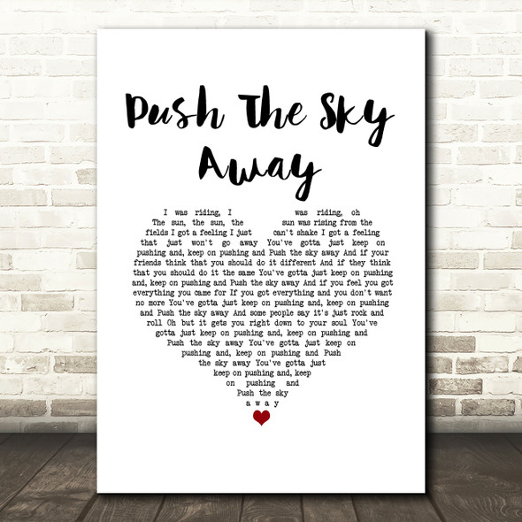 Nick Cave & The Bad Seeds Push The Sky Away White Heart Song Lyric Music Art Print
