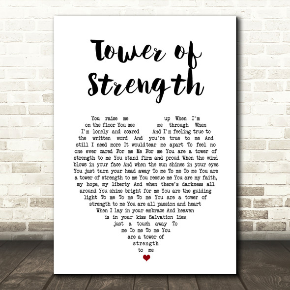 The Mission Tower of Strength White Heart Song Lyric Music Art Print