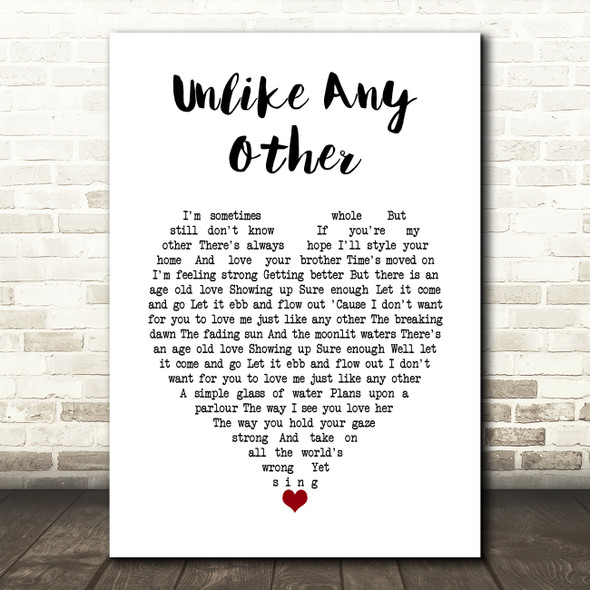 Foy Vance Unlike Any Other White Heart Song Lyric Music Art Print