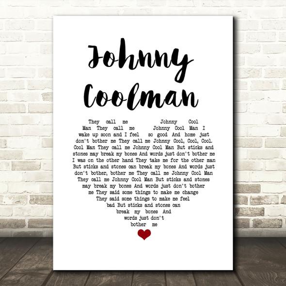 Toots And The Maytals Johnny Coolman White Heart Song Lyric Music Art Print