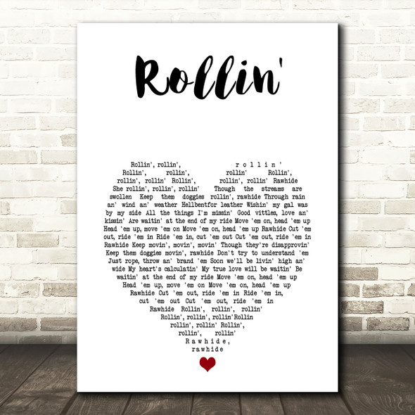 The Blues Brothers Rollin' White Heart Song Lyric Music Art Print
