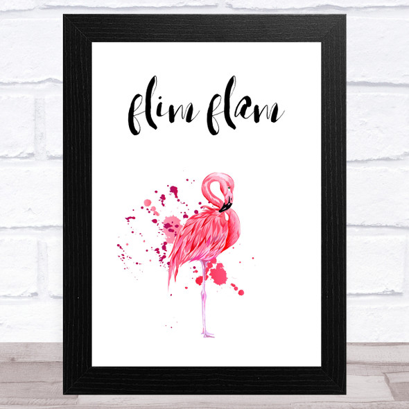 Flamingo YouTuber Flim Flam Splatter Art Children's Kids Wall Art Print