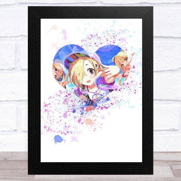 Gatcha Life Street Life Splatter Heart Children's Kids Wall Art Print