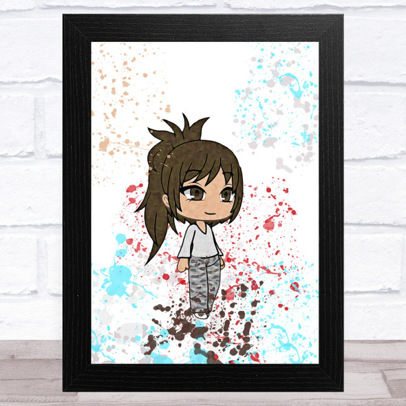 Gatcha Life Camou Splatter Art Children's Kids Wall Art Print