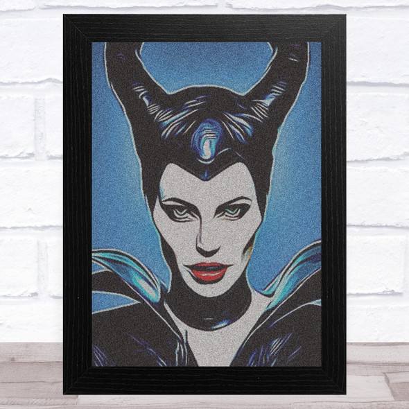 Maleficent Vintage Retro Style Children's Kids Wall Art Print