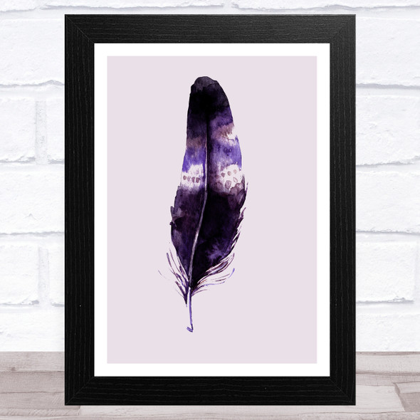 Dusky Lilac Taupe Feather Collection Design 7 Home Wall Art Print