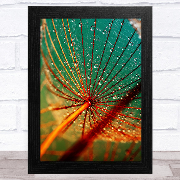 Dandelion Wish With Water Design 1 Home Wall Art Print