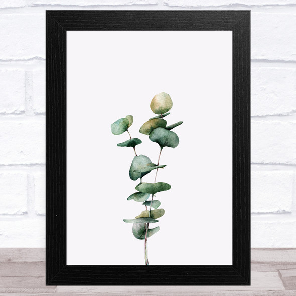 Watercolor Eucalyptus Design 3 Home Wall Art Print