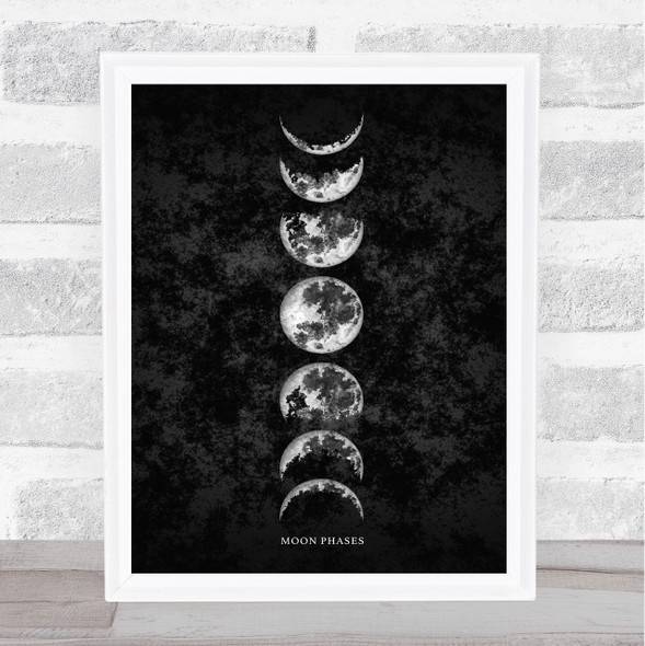 Moon Phases Wall Art Gothic Home Wall Art Print