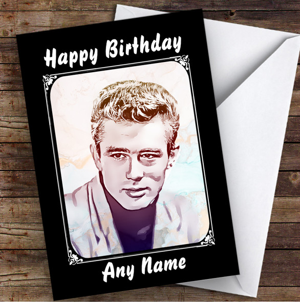 James Dean Vintage Celebrity Personalized Birthday Card
