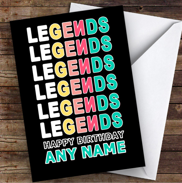 Norris Nuts You Tubers Legends Black Children's Kids Personalized Birthday Card