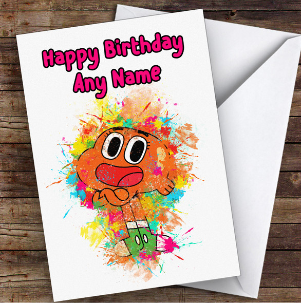 The Amazing World Of Gumball Darwin Watterson Children's Kids Birthday Card