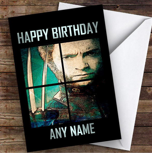 Logan The Wolverine Vintage Children's Kids Personalized Birthday Card