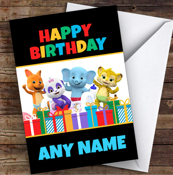 Word Party Children's Kids Personalized Birthday Card