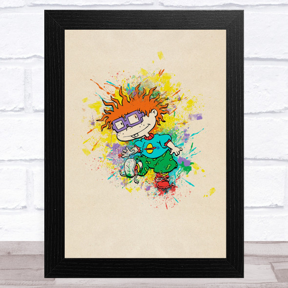 Chuckie Finster Tommy Pickles Watercolor Splatter Children's Wall Art Print