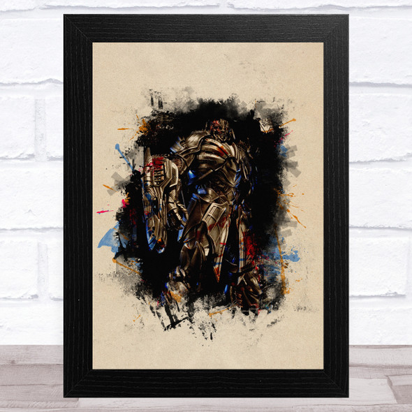 Transformer Megatron Vintage Watercolor Children's Kid's Wall Art Print