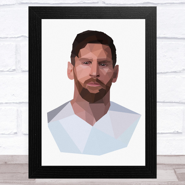 Lionel Messi Polygon Celeb Wall Art Print