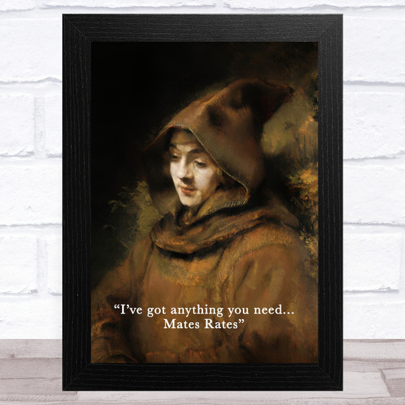 Renaissance Humour Pauper Mates Rates Funny Eccentric Wall Art Print