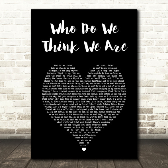 John Legend Who Do We Think We Are Black Heart Song Lyric Art Print