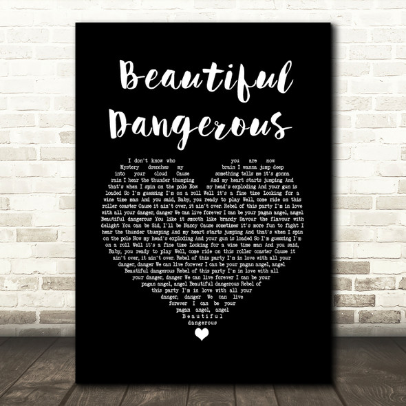 Slash feat. Fergie Beautiful Dangerous Black Heart Song Lyric Art Print