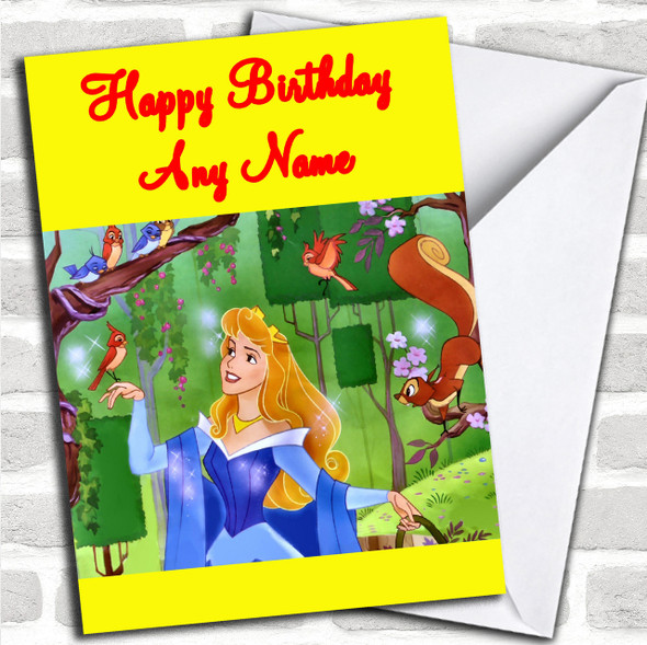 Sleeping Beauty Personalized Birthday Card