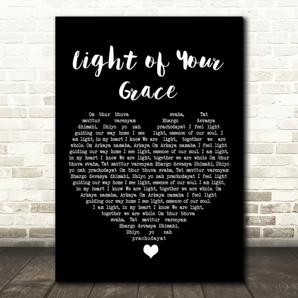 Sam Garrett Light of Your Grace Black Heart Song Lyric Art Print