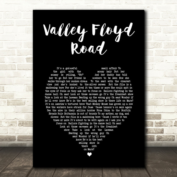 Charlton Athletic Football Club Valley Floyd Road Black Heart Song Lyric Art Print