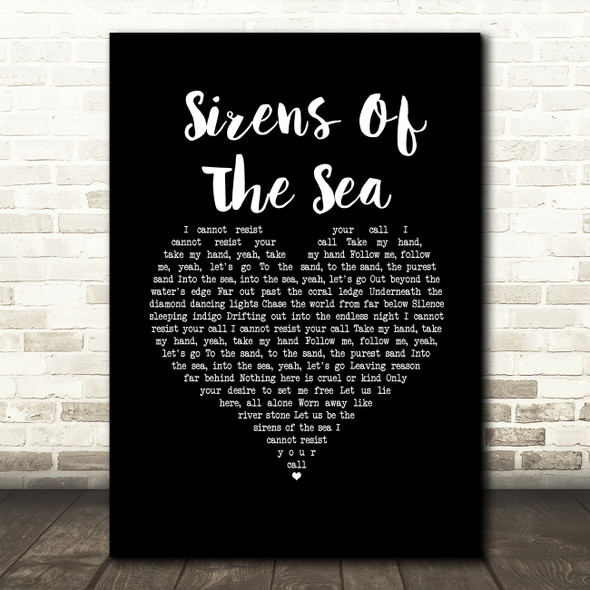 Above & Beyond Sirens Of The Sea Black Heart Song Lyric Art Print