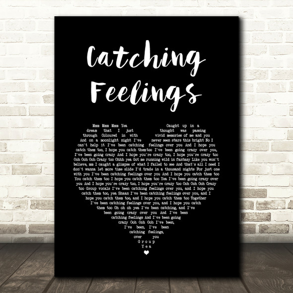 Drax Project Catching Feelings Black Heart Song Lyric Art Print