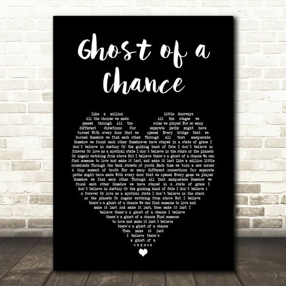 Rush Ghost of a Chance Black Heart Song Lyric Art Print