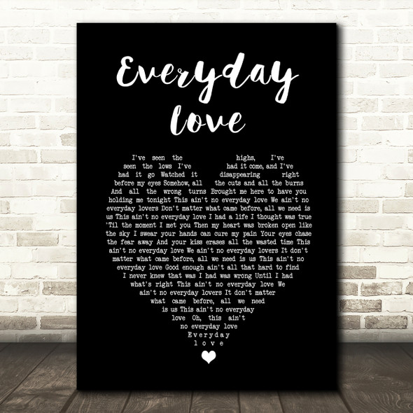 Grace Potter Everyday Love Black Heart Song Lyric Art Print